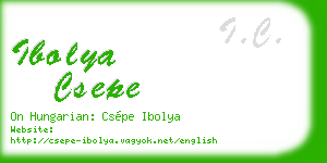 ibolya csepe business card